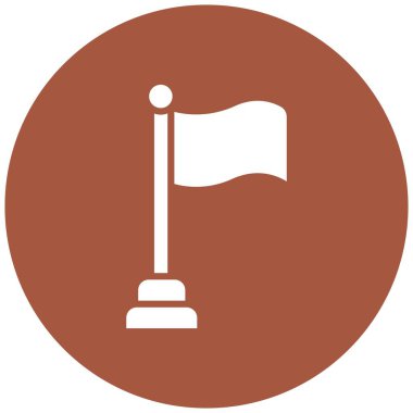 Bayrak Vektörü Simgesi Tasarım İllüstrasyonu