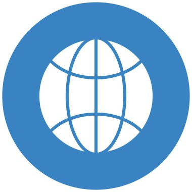 Dünya Çapında Vektör Simgesi Tasarım İllüstrasyonu