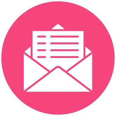 E- posta Vektörü Simgesi Tasarım İllüstrasyonu