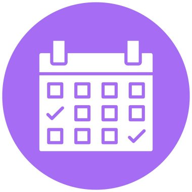 Takvim Vektörü Simgesi Tasarım İllüstrasyonu