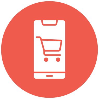 Çevrimiçi dükkan Vektör Simgesi Tasarım İllüstrasyonu