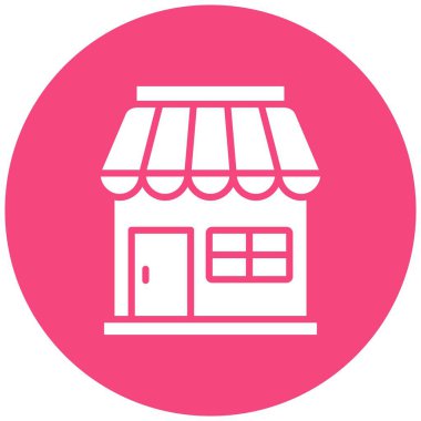 Dükkan Vektörü Simgesi Tasarım İllüstrasyonu