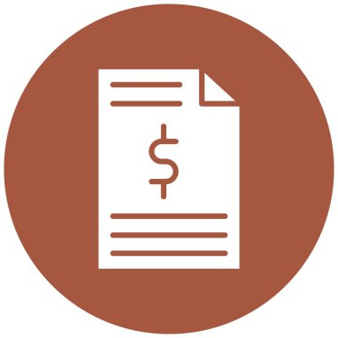 Fatura Vektörü Simgesi Tasarım İllüstrasyonu