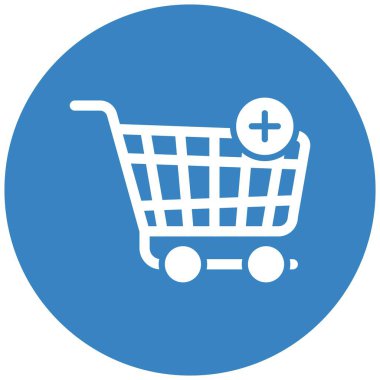 Sepet Vektör Simgesi Tasarım Çizimine Ekle