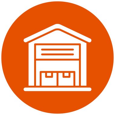 Depo Vektörü Simgesi Tasarım İllüstrasyonu