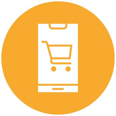 Çevrimiçi alışveriş vektörü Simge Tasarım İllüstrasyonu