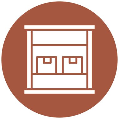 Shelf Vektör Simgesi Tasarım İllüstrasyonu