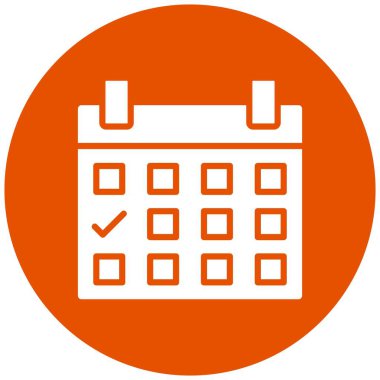 Takvim Vektörü Simgesi Tasarım İllüstrasyonu