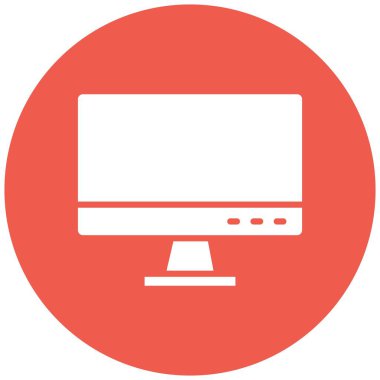 LCD Vektör Simgesi Tasarım İllüstrasyonu