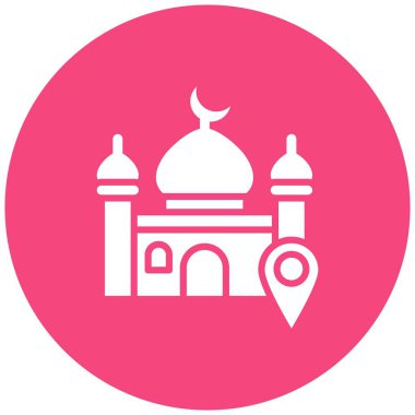 Cami konumu Vektör Simgesi Tasarım İllüstrasyonu