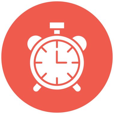 Alarm Saati Vektör Simgesi Tasarım İllüstrasyonu