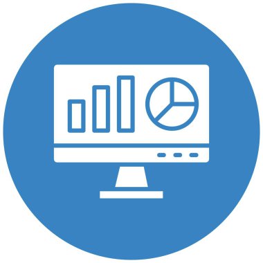 İstatistik Raporu Vektör Simgesi Tasarım İllüstrasyonu