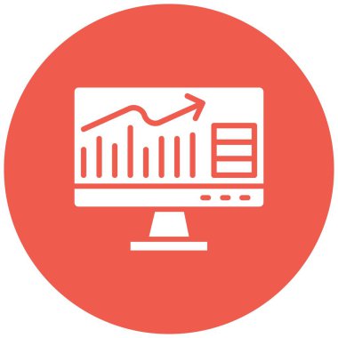 Satış raporları Vektör Simgesi Tasarım İllüstrasyonu