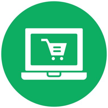 Çevrimiçi alışveriş vektörü Simge Tasarım İllüstrasyonu