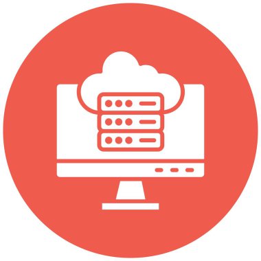 Bulut Veri Vektörü Simge Tasarımı İllüstrasyonu