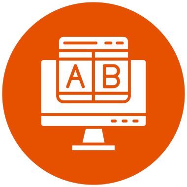 Ab Vektör Simgesi Tasarım İllüstrasyonu