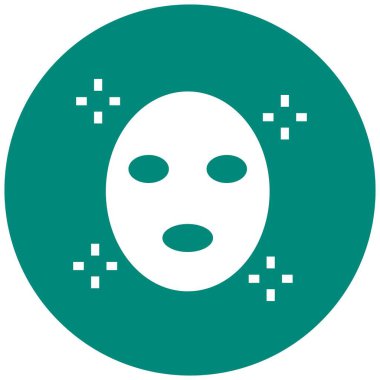 Yüz maskesi Vektör Simgesi Tasarım Çizimi