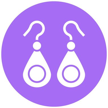 Küpeler Vektör Simgesi Tasarım Çizimi