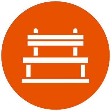 Bench Vektör Simgesi Tasarım İllüstrasyonu