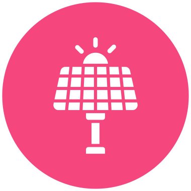 Güneş Paneli Vektör Simgesi Tasarım İllüstrasyonu