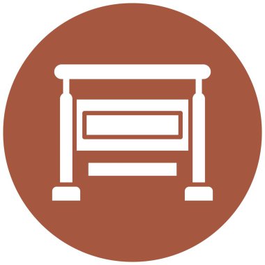 Otobüs Durağı Vektör Simgesi Tasarım İllüstrasyonu