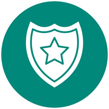 Polis rozeti Vektör Simgesi Tasarım İllüstrasyonu