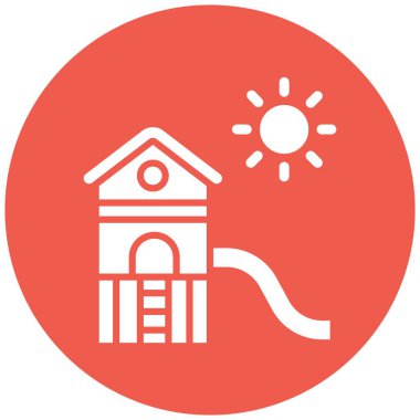 Oyun Alanı Vektör Simgesi Tasarım İllüstrasyonu