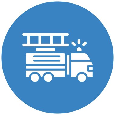 İtfaiye aracı Vektör Simgesi Tasarım Çizimi