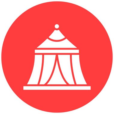 Sirk Çadırı Vektör Simgesi Tasarım İllüstrasyonu