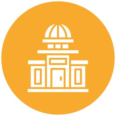 Hükümet binası Vektör Simgesi Tasarım İllüstrasyonu