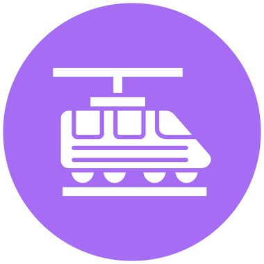 Elektrik Treni Vektör Simgesi Tasarım İllüstrasyonu