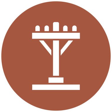 Elektrik direği Vektör Simgesi Tasarım İllüstrasyonu