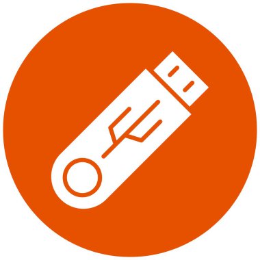 USB Vektör Simgesi Tasarım İllüstrasyonu