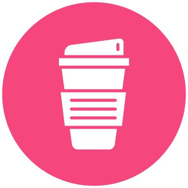 Kağıt bardak Vektör Simgesi Tasarım Çizimi