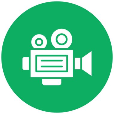 Film kamerası Vektör Simgesi Tasarım İllüstrasyonu