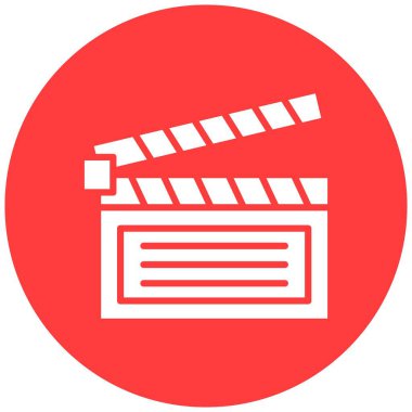 Film slate Vektör Simgesi Tasarım İllüstrasyonu