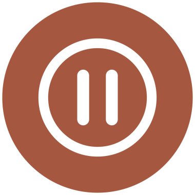 Duraklat düğmesi Vektör Simgesi Tasarım İllüstrasyonu