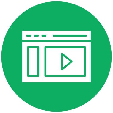 Web tarayıcı Vektör Simgesi Tasarım İllüstrasyonu