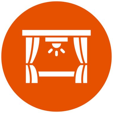 Sahne Vektörü Simgesi Tasarım İllüstrasyonu