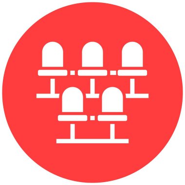 Sinema koltukları Vektör Simgesi Tasarım İllüstrasyonu