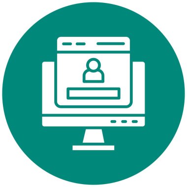 Web giriş Vektörü Simgesi Tasarım İllüstrasyonu