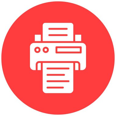 Yazıcı Vektör Simgesi Tasarım İllüstrasyonu