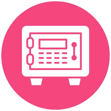 Güvenli Kutu Vektör Simgesi Tasarım İllüstrasyonu