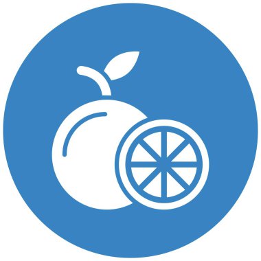 Turuncu Vektör Simgesi Tasarım Çizimi