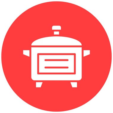 Cooker Vektör Simgesi Tasarım İllüstrasyonu