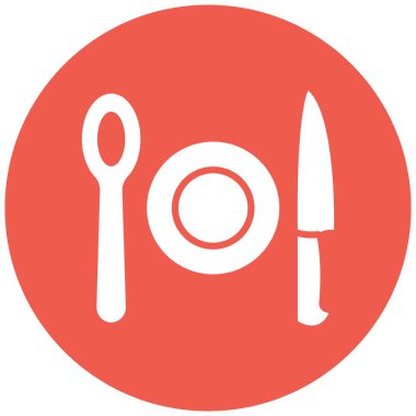 Yemek Yemeği Vektör Simgesi Tasarım İllüstrasyonu