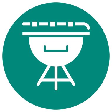Bbq ekipman Vektör Simgesi Tasarım İllüstrasyonu