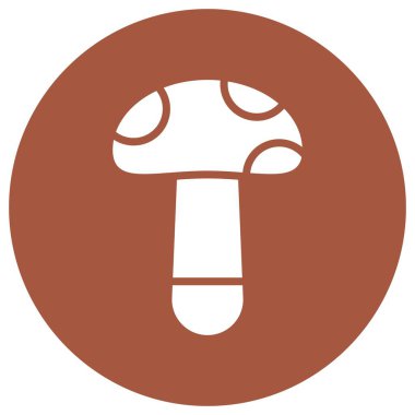 Mantar Vektörü Simgesi Tasarım İllüstrasyonu