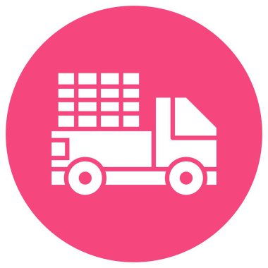 Kamyon Vektör Simgesi Tasarım İllüstrasyonu