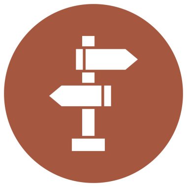 Yol İşareti Vektör Simgesi Tasarım İllüstrasyonu